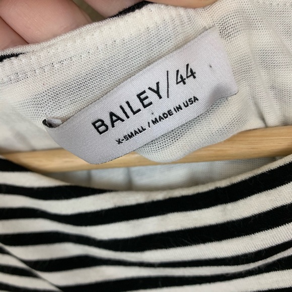 Bailey 44 Black White Stripe Bandage Dress - Picture 3 of 9